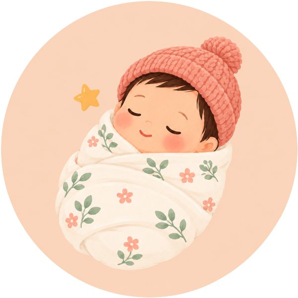 Swaddled newborn